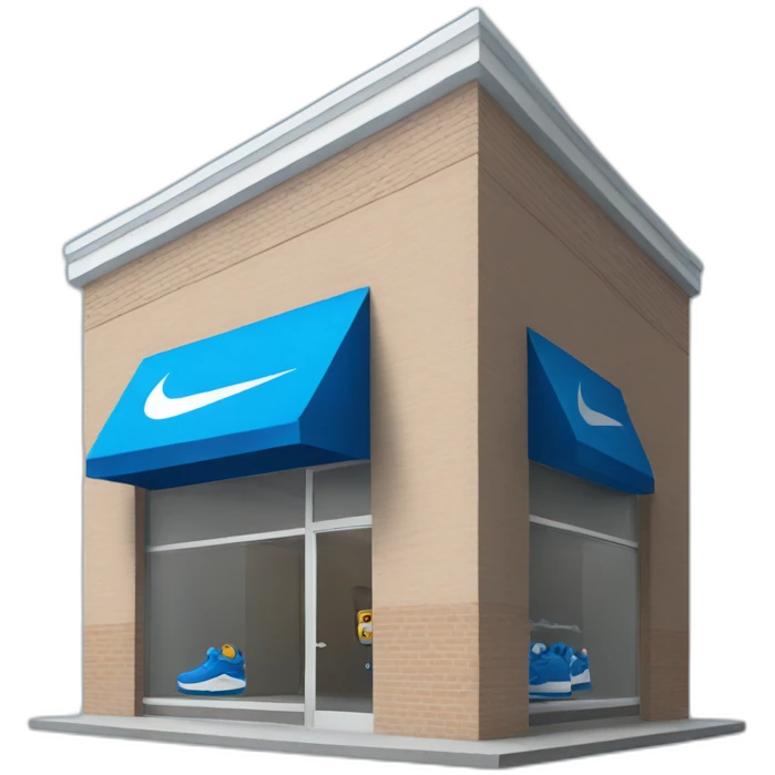 blue nike shop emoji