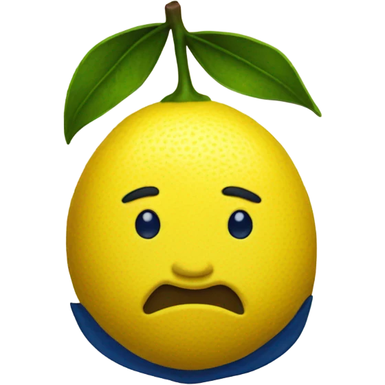 dark blue lemon emoji