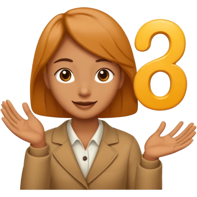 Head with hands holding  6 and 7 emoji