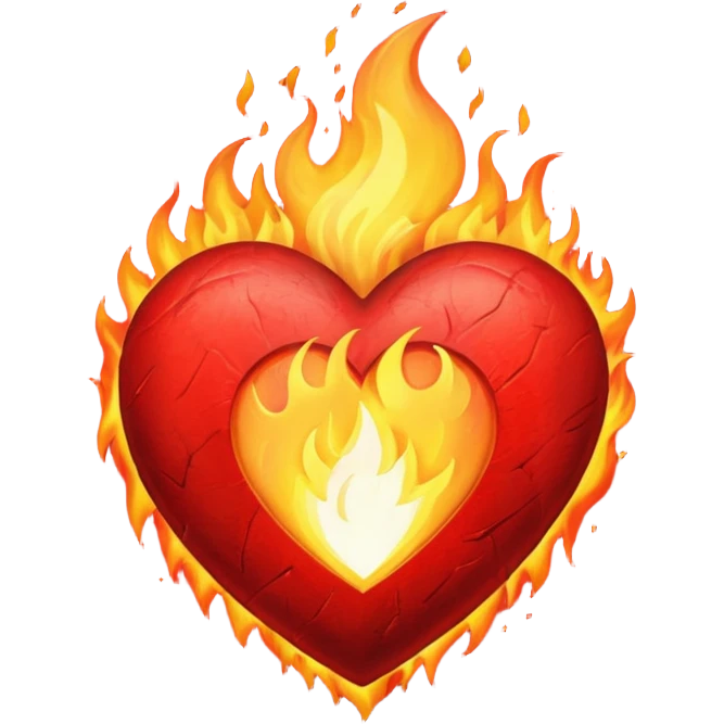 Heart on fire emoji