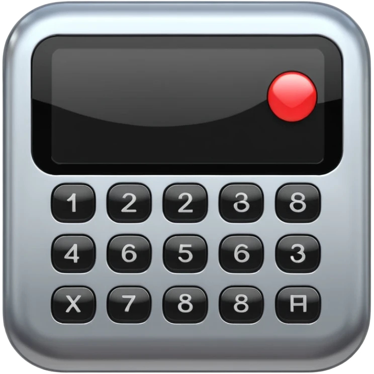 pin pad with a small black screen emoji