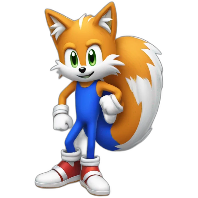 sonic with fox tail emoji