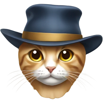 Cat with hat on emoji
