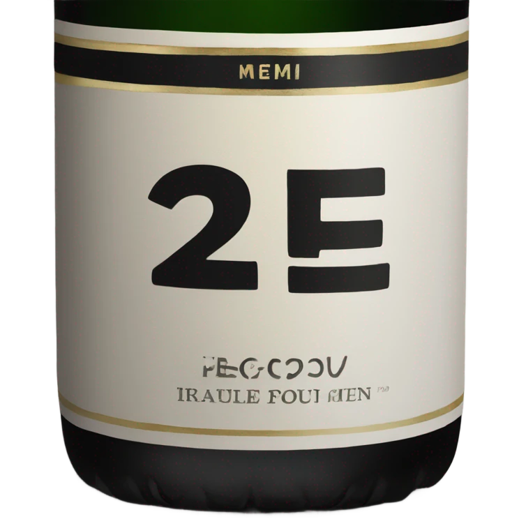 25 Label on Black champagne bottle  emoji