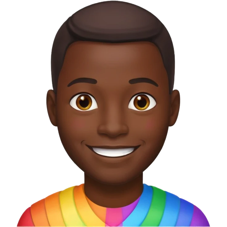   Gay African Man with rainbow skin  emoji