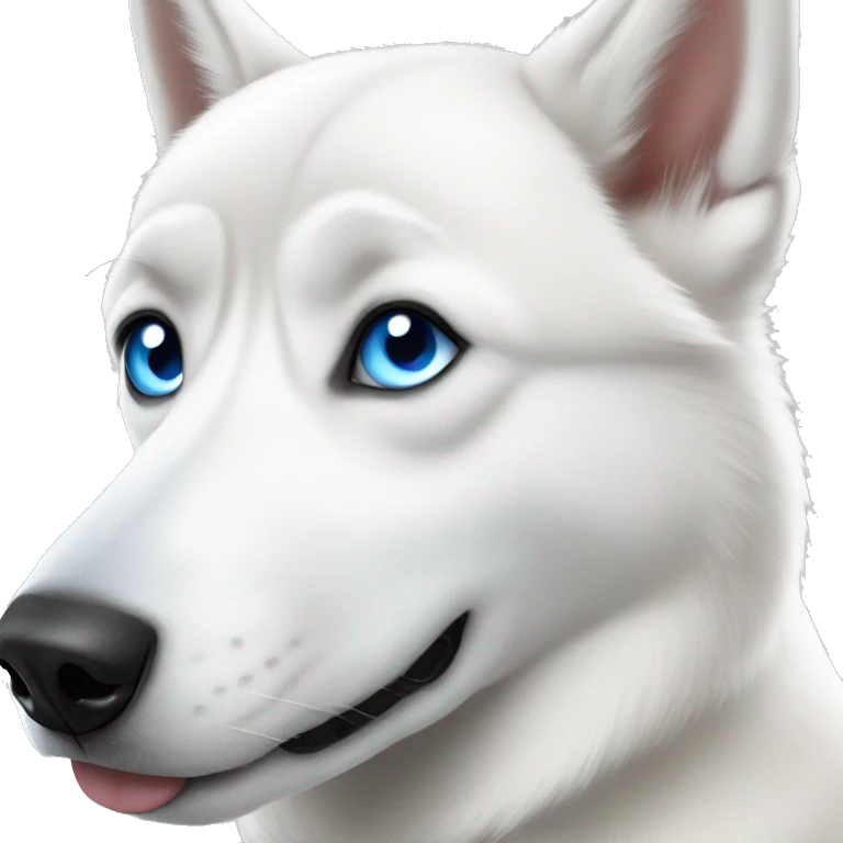 White husky with blue eyes emoji