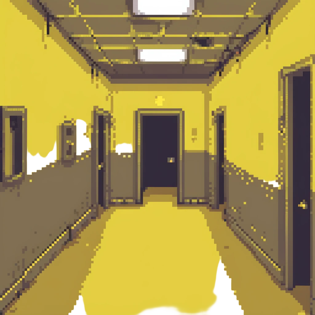 the backrooms, endless yellow rooms, eerie, liminal emoji