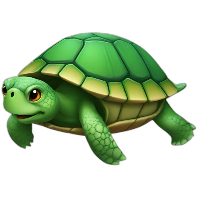 A turtle with a turtle on his back emoji