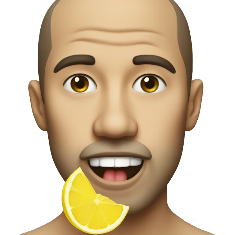lick the lemon emoji