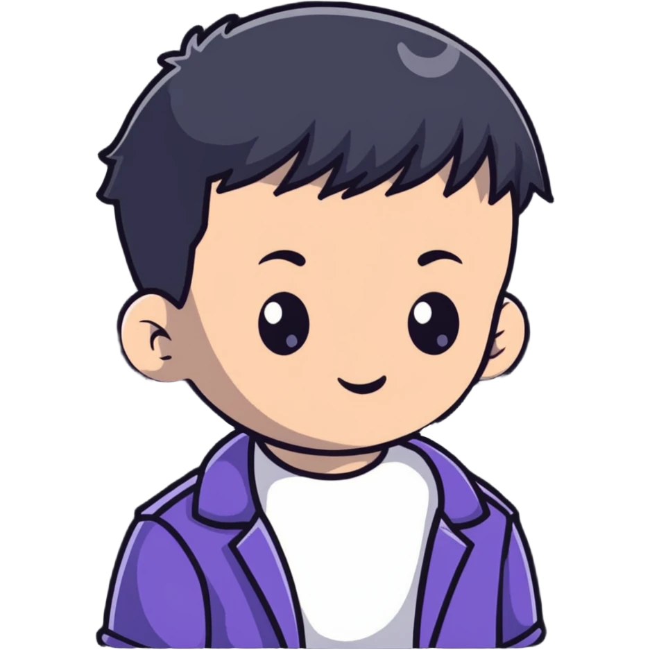 kid with half-shaved hairstyle and cool accessories emoji