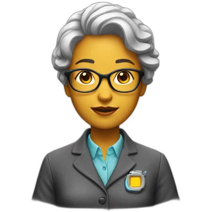 One Woman intelligent intelectual and digital emoji