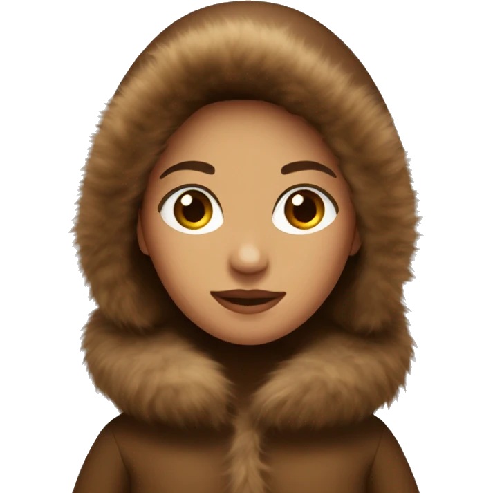Female’s simple brown fur coat emoji