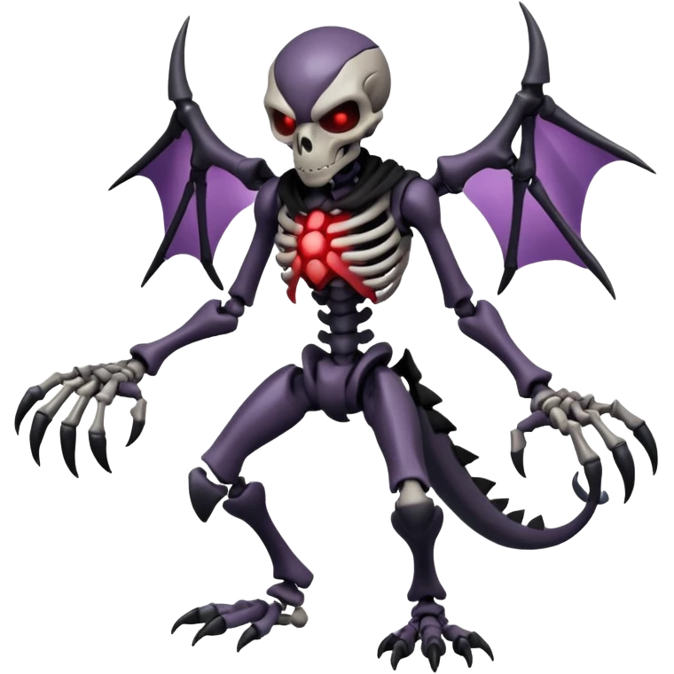 Shiny Badass Edgy Dark Evil Spectral Dusky Spooky Skeletal Cool Hot Stylish Handsome Duskull-Darkrai-Genesect-Fakémon-fusion (full body) emoji