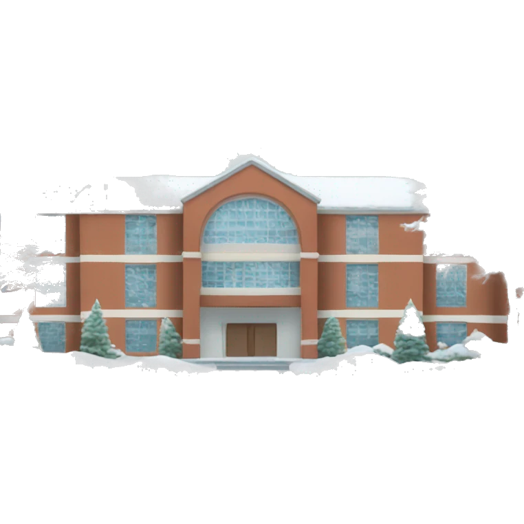 School in winter emoji