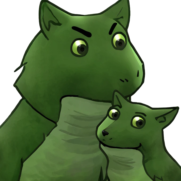 Wolf with super powers and princess emoji