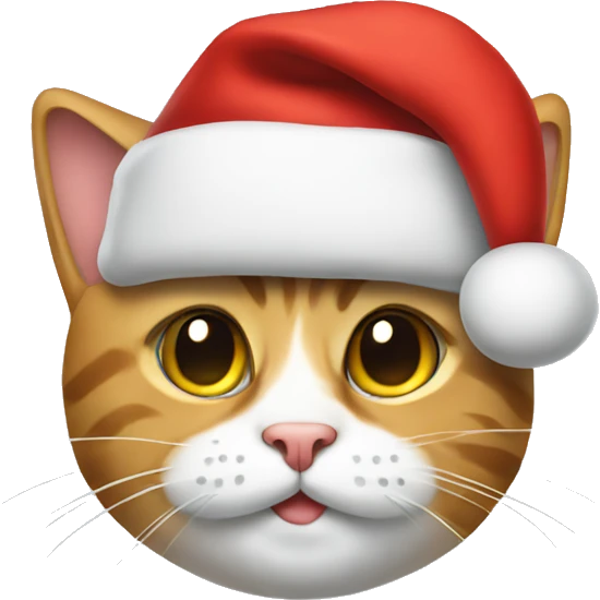  Cat with santahat emoji