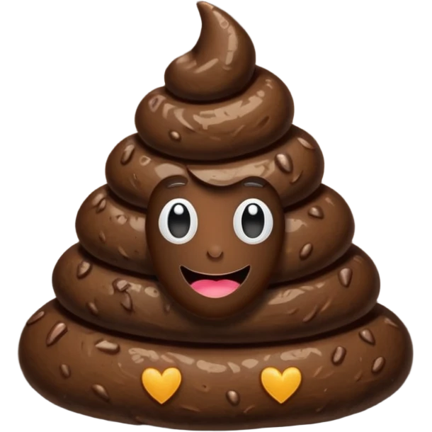 Poop shows a like emoji