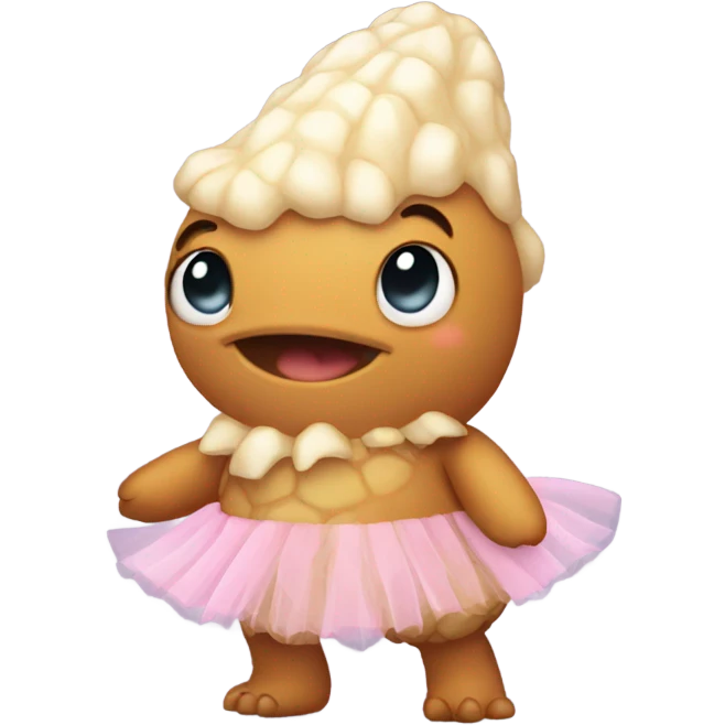 Dino nugget wearing a tutu  emoji