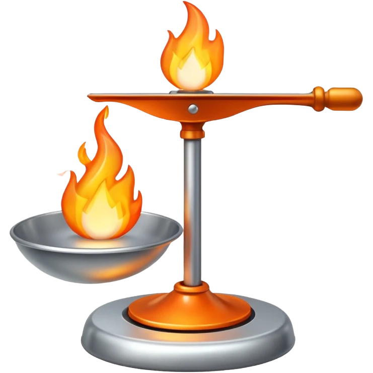 a flame that burns a scale emoji