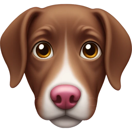pink nose dog emoji