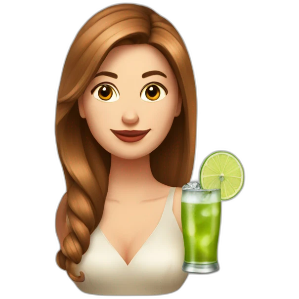 Belle femme boit un moscow mule emoji