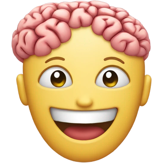 Smile face with brains emoji