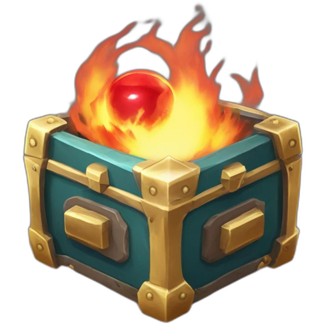 Pokemon Game LootCase Color Red Fire Flame Rich Treasure Legendary Epic Pokeballs and Pokemons Inside this have Shiny Glow emoji