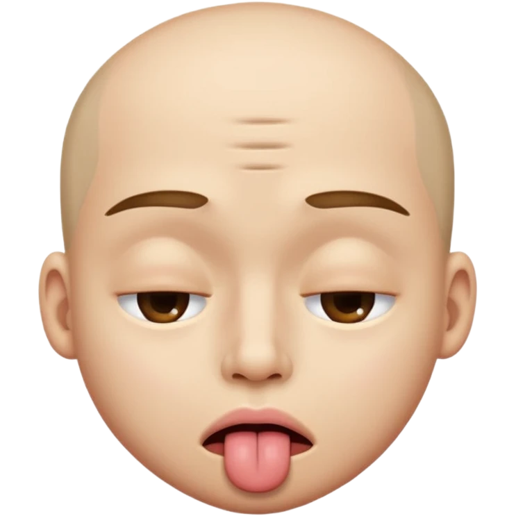 One eye closed one eyebrow up and sticking tongue out emoji