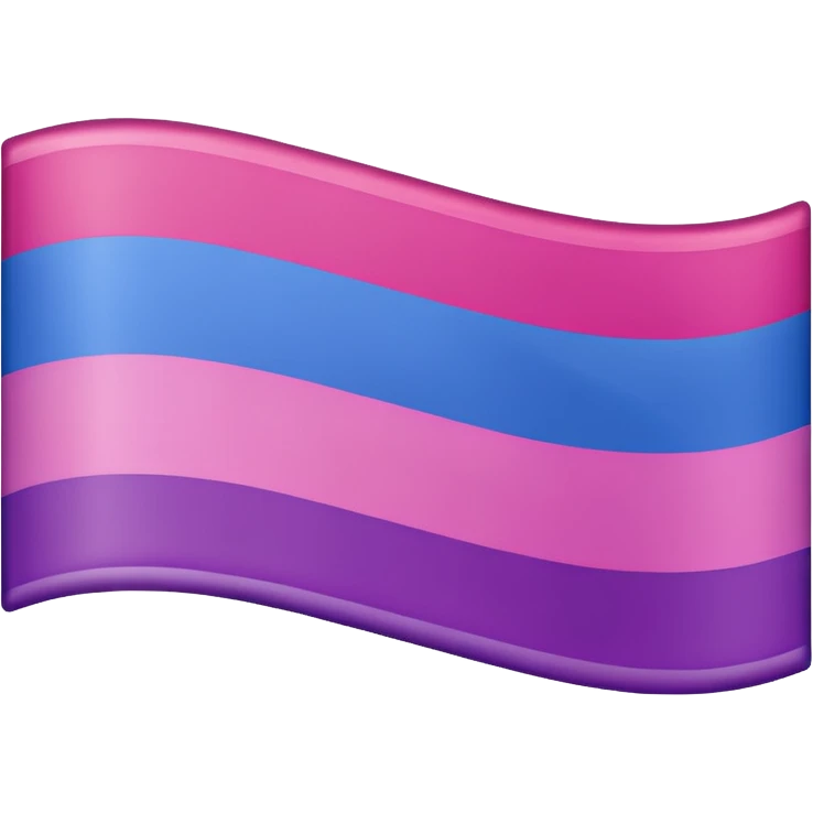 Straight flag combined with bisexual flag emoji