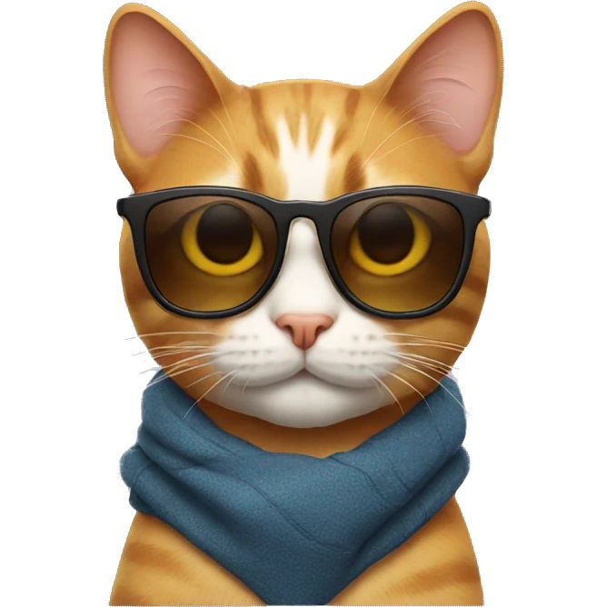 Cat with sunglasses emoji