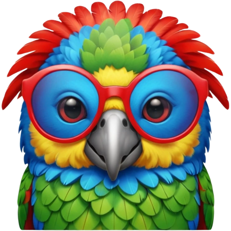 Parrot with shiny sunglasses emoji