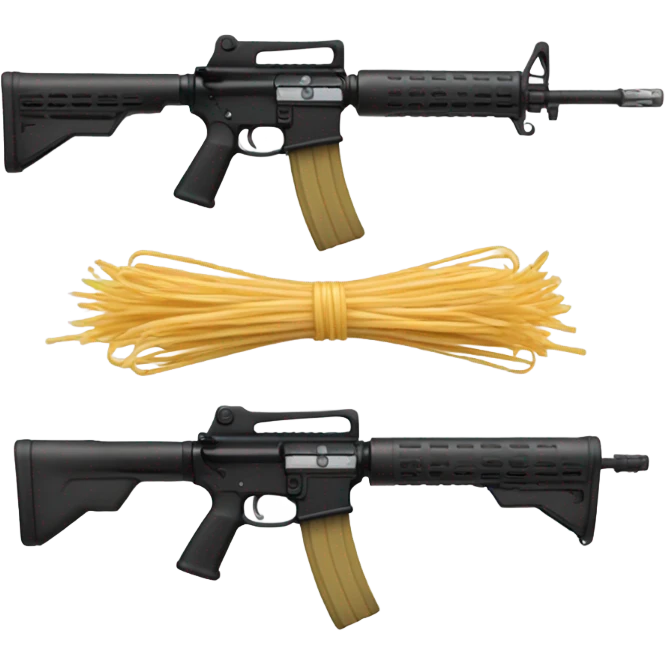 Spaghetti noodle with an AR-15 emoji