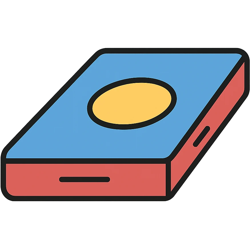 color outline icon of a crash mat in perspective with clean lines emoji