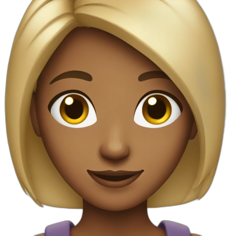 Friendly looking young woman emoji