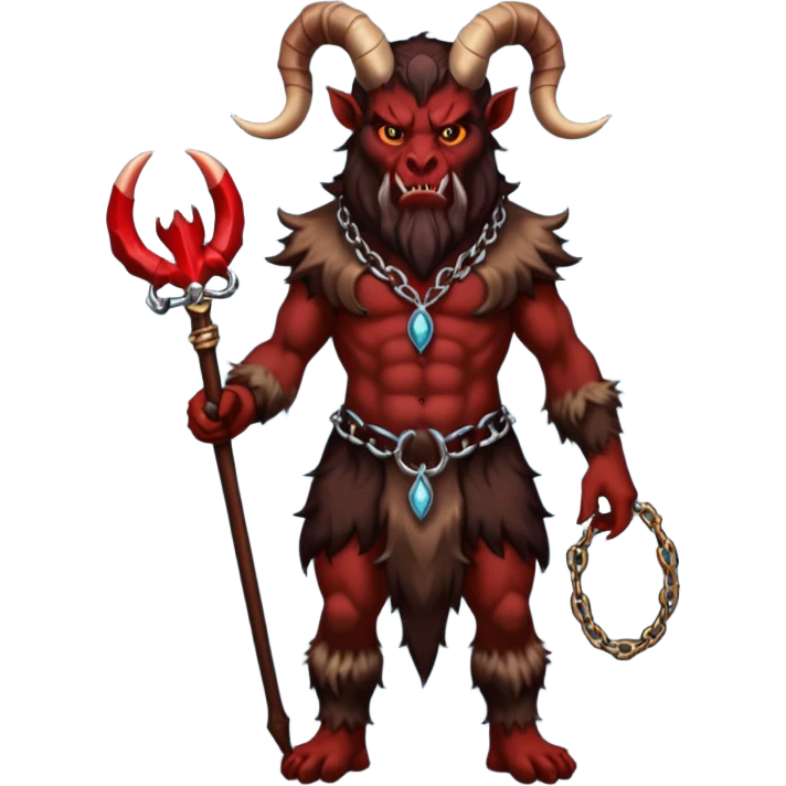 Christmas Krampus full body emoji