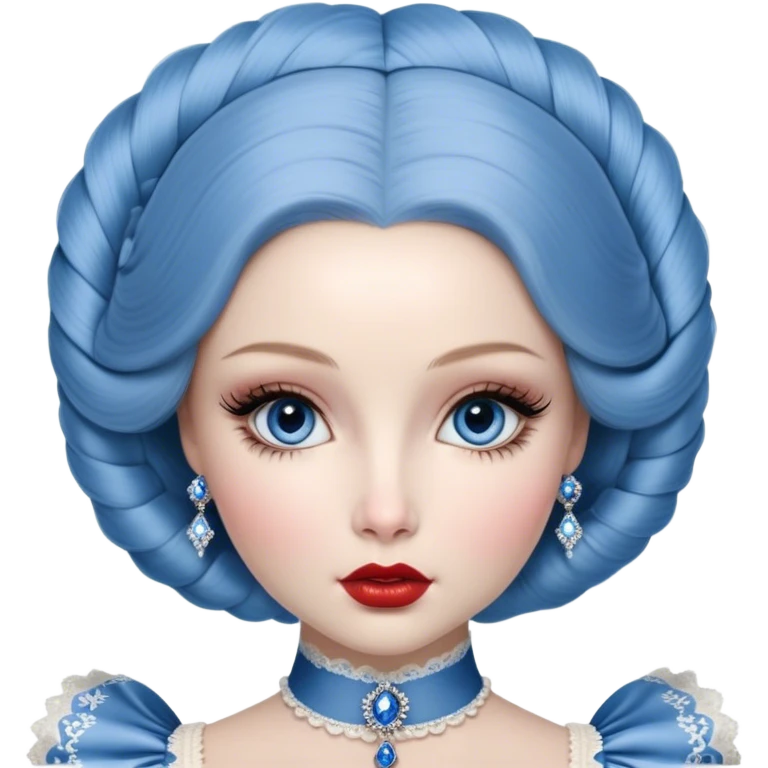 porcelain doll skin, large blue eyes with long lashes, fine details, olivia culpo as milady de winter, jinyoung shin art, refined nose, scarlet, dim light, by Maude Kaufman Eggemeyer, great digital art with details, by Scott Samuel Summers, ad image, ori and the blind, stunningly realistic emoji