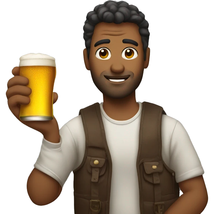 Guy with beer emoji