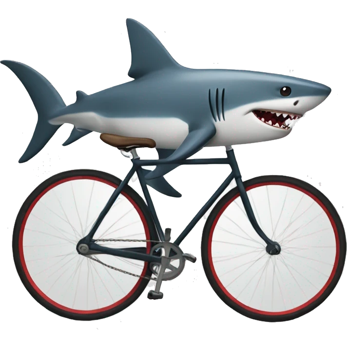 Shark on a cycle emoji