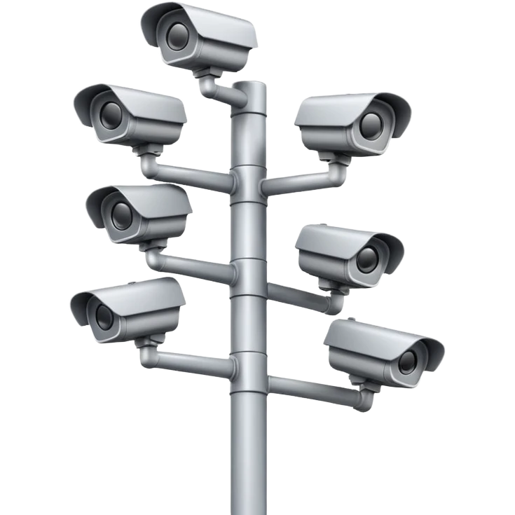Multiple CCTV cameras on a pole emoji