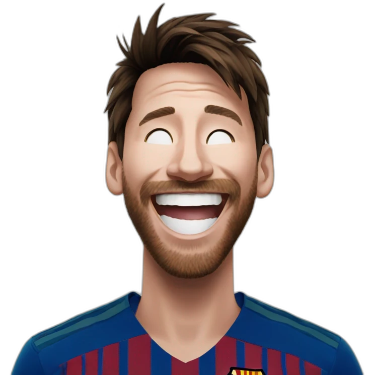 Messi laughing emoji