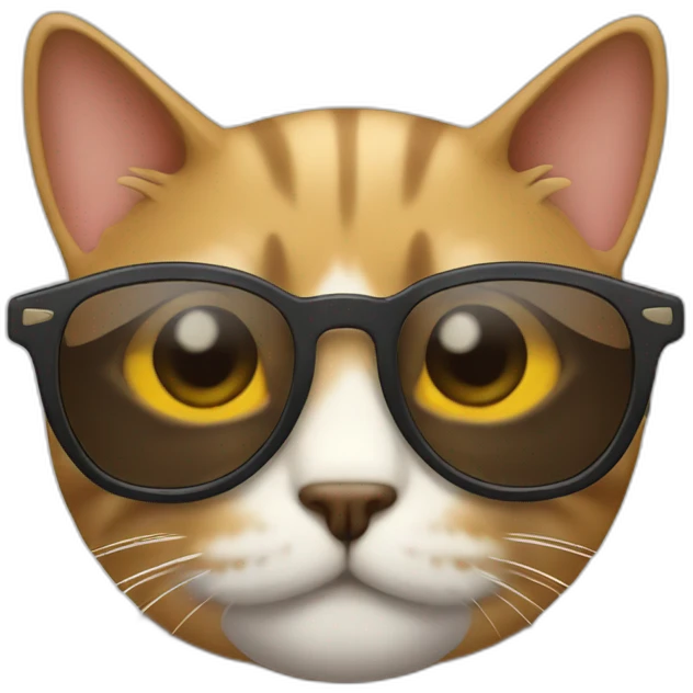 Gato con gafas emoji