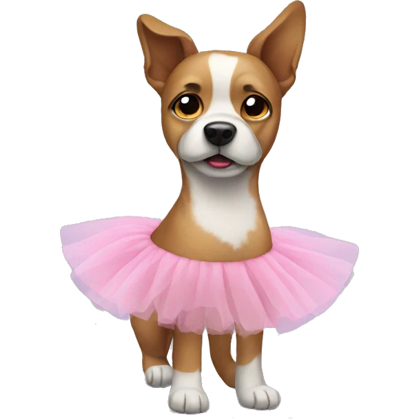 Dog wearing a tutu emoji
