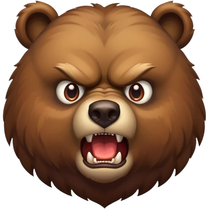 Urso bravo emoji