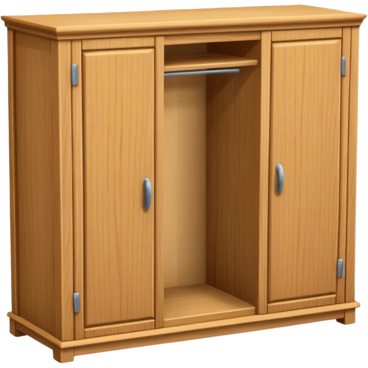 3D wardrobe shelf empty short emoji