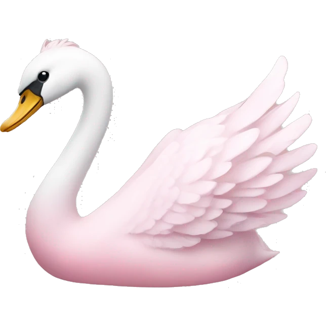 pastel pink swan emoji