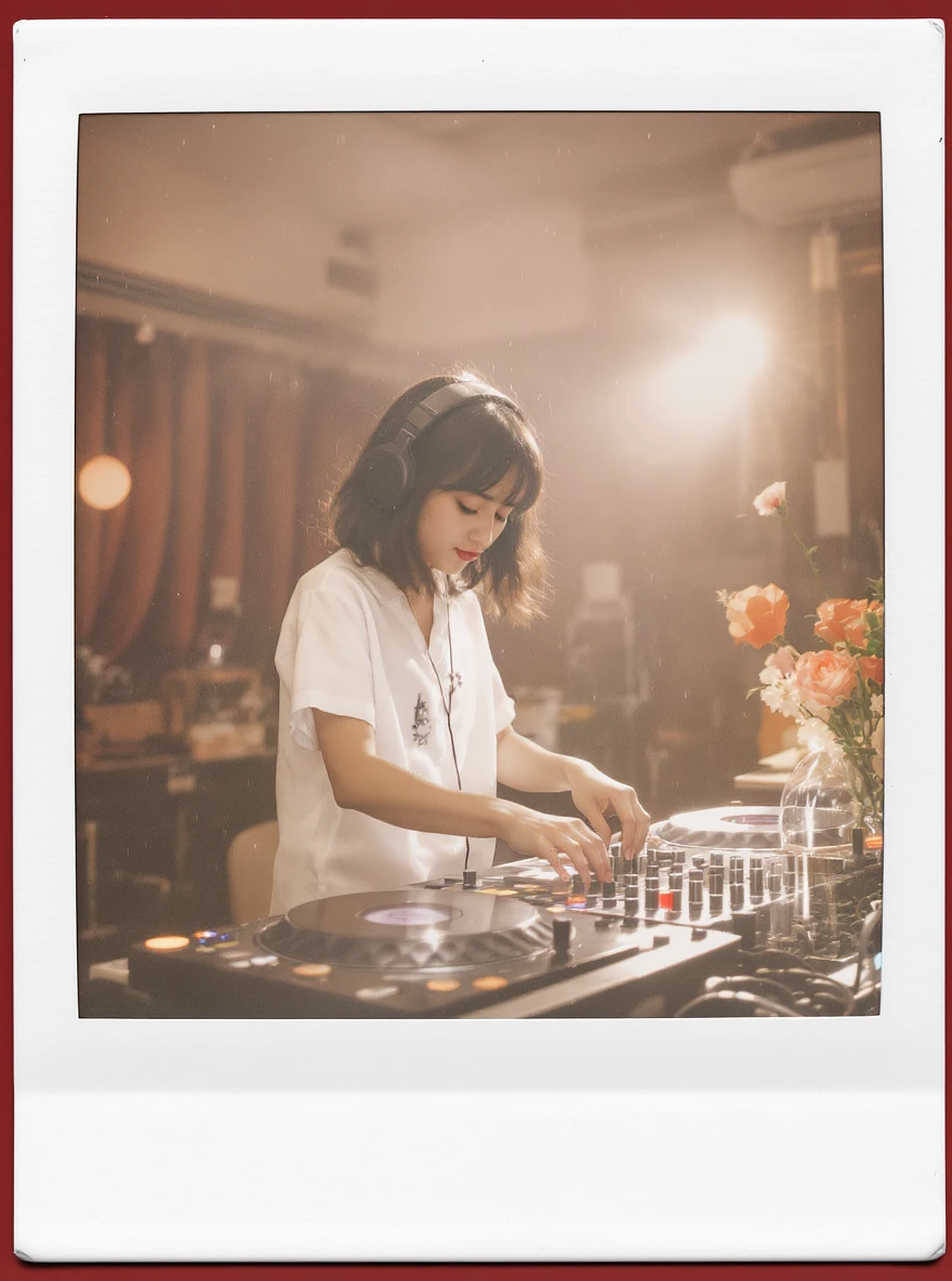 girl playing DJ set emoji