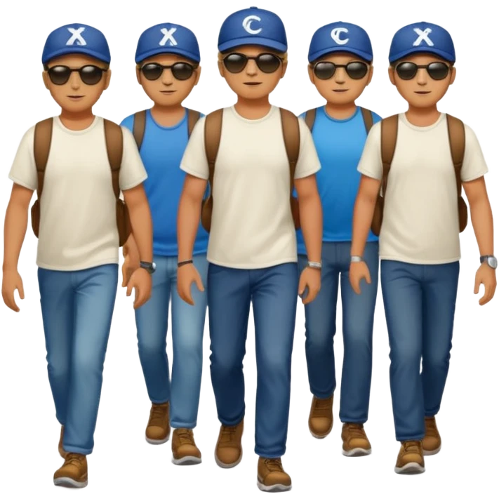 Çapraz alana giden adamlar emoji