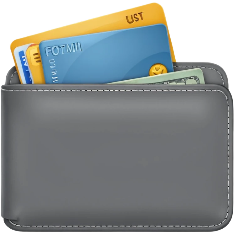 grey open empty wallet emoji