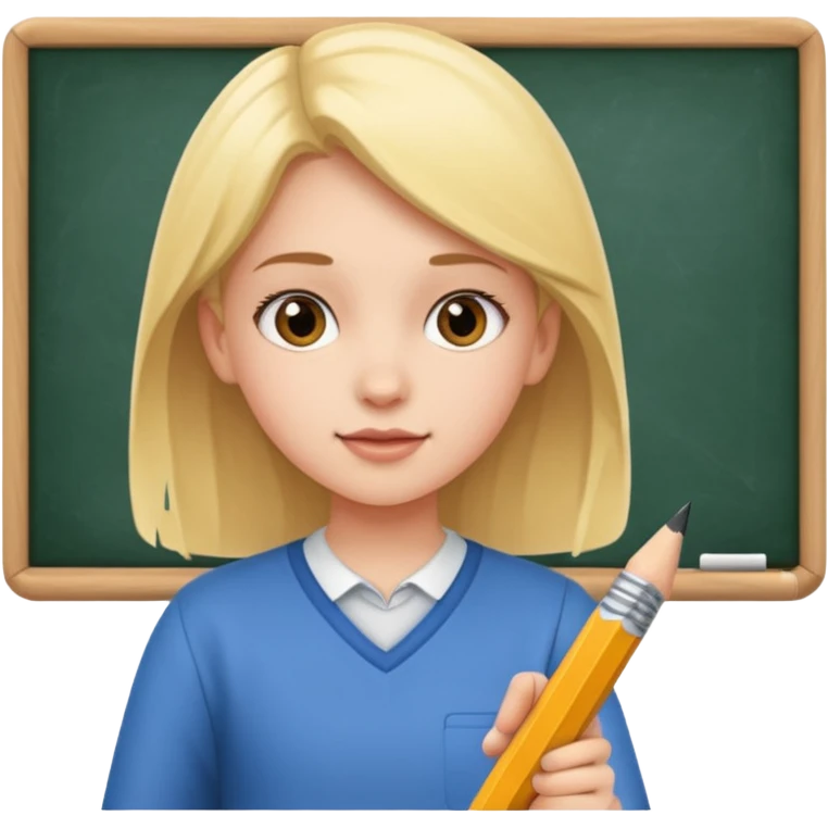 Girl school motor skills emoji