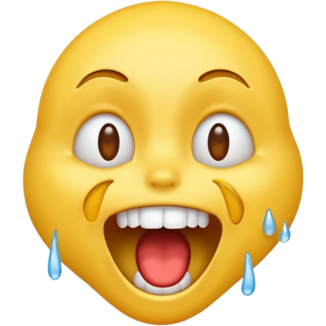 A screaming and laughing emoji  emoji